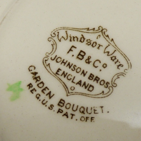 VTG Windsor Ware F.B.&C.England Garden Bouquet set of 2 bread & butter plates - Picture 5 of 6